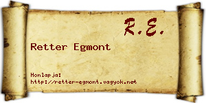 Retter Egmont névjegykártya